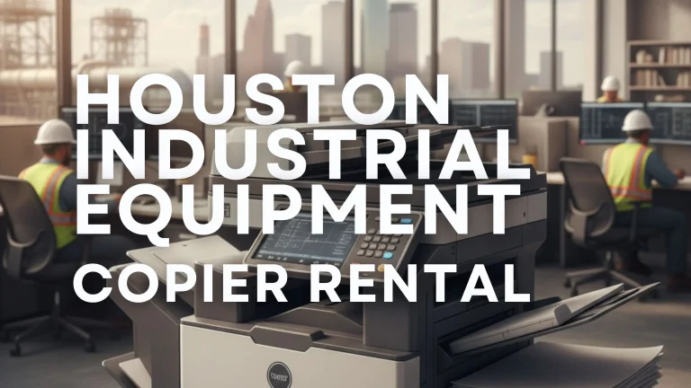 Heavy-duty industrial copier in a Houston engineering office for reliable copier rental industrial equipment capable of withstanding heat and dust.